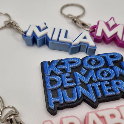Kpop Hunters Inspired Personalised Name Keychain