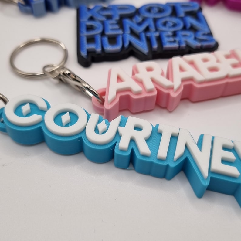 Kpop Hunters Inspired Personalised Name Keychain