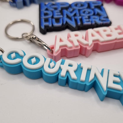 Kpop Hunters Inspired Personalised Name Keychain