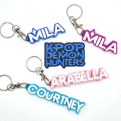 Kpop Hunters Inspired Personalised Name Keychain