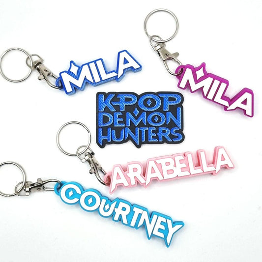 Kpop Hunters Inspired Personalised Name Keychain